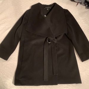 Ann Taylor Factory Black tie or wrap coat jacket, sz medium NWTS
